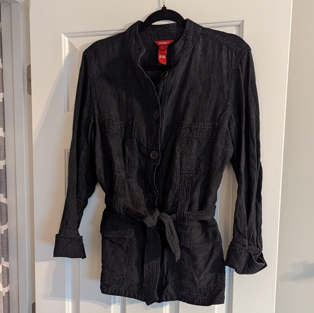 Sundance Black Linen Jacket